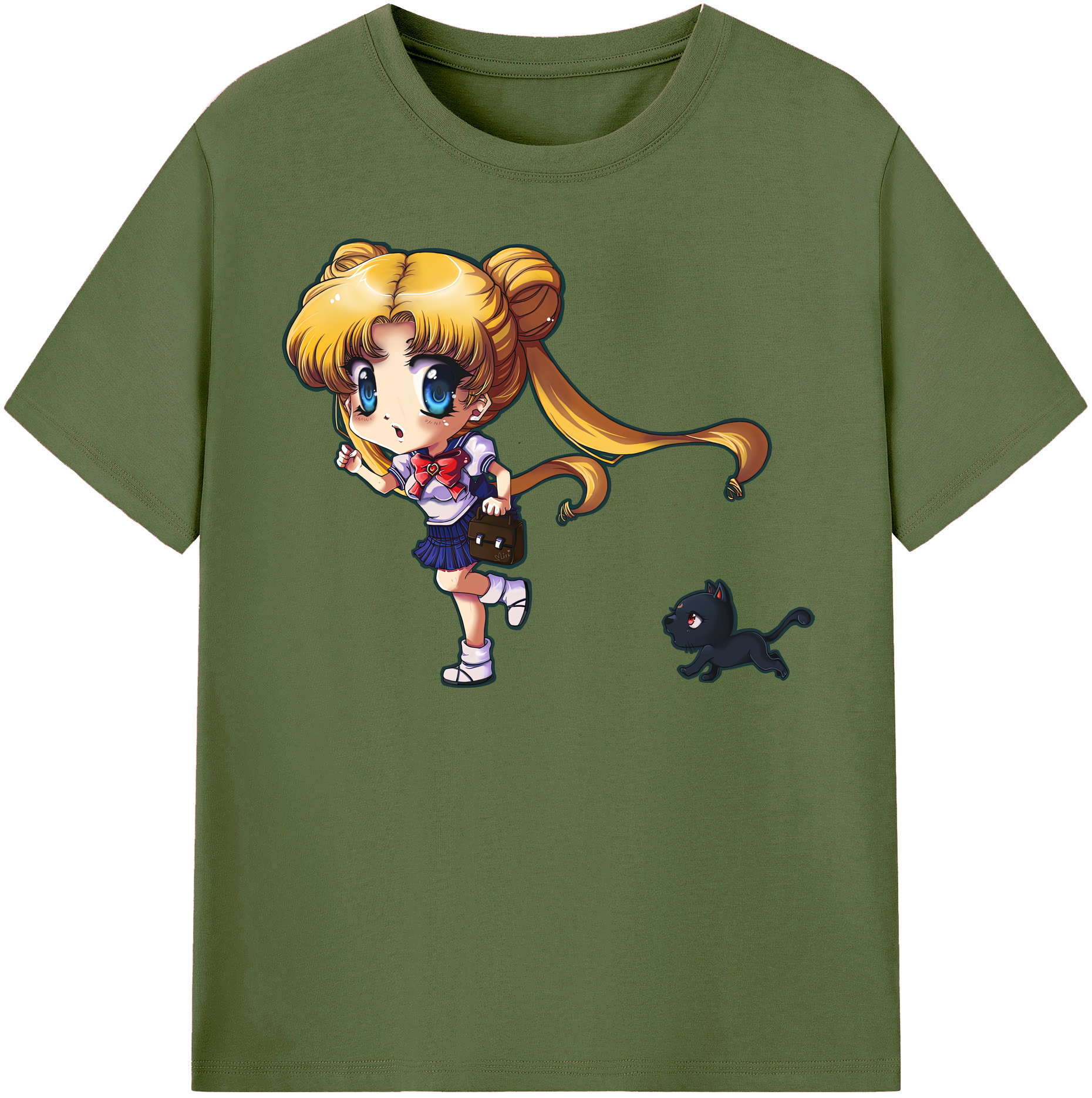 （画像用） 美少女戦士セーラームーン 愛野 美奈子 あいの みなこ Sailor Moon Aino Minako 綿100％半袖Tシャツ（フロントプリント）